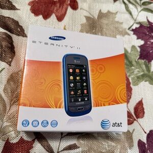 Samsung Eternity 2 II SGH-A597 - Blue ( AT&T )  Rare Phone with box & cords.